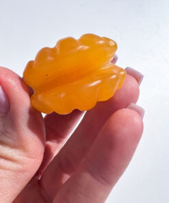 Orange Calcite shell carving