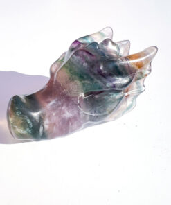 Fluorite dragon head carving