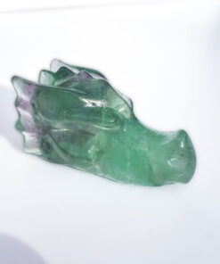 Fluorite dragon head carving