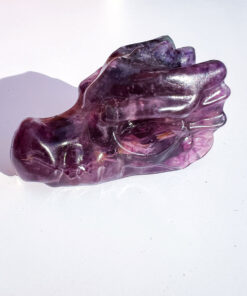 Fluorite dragon head carving