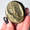 Gold Sheen Obsidian moon and sun face carving