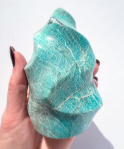 Amazonite flame carving