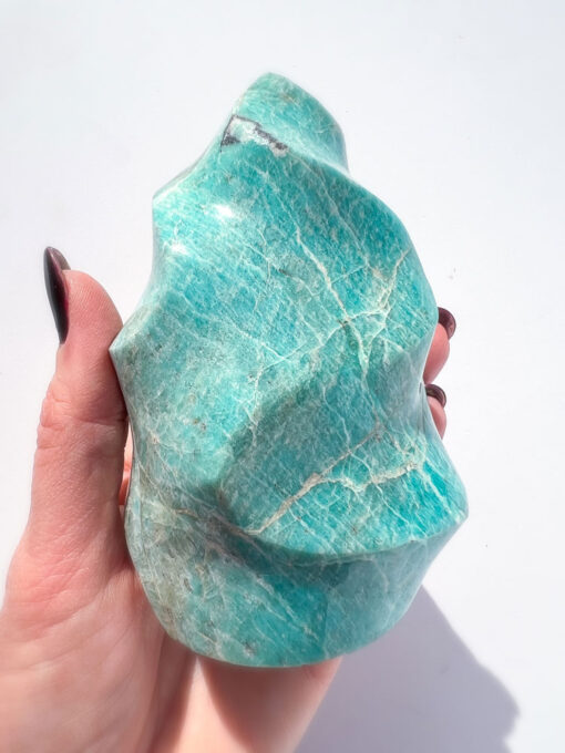 Amazonite flame carving