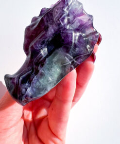 Fluorite dragon head carving