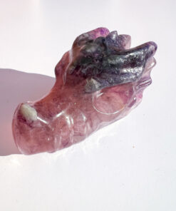 Fluorite dragon head carving