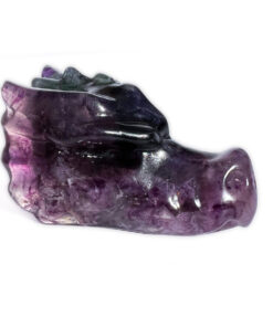 Fluorite dragon head carving