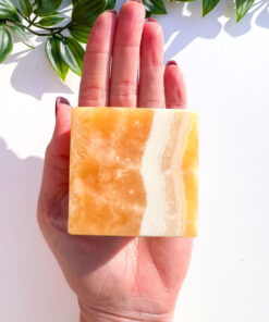 Orange Calcite cube