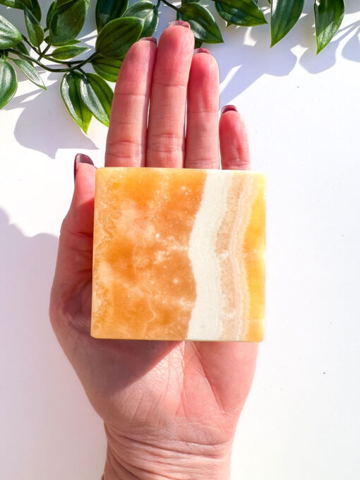 Orange Calcite cube