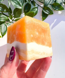 Orange Calcite cube