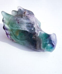 Fluorite dragon head carving