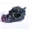 Fluorite dragon head carving