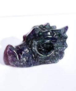 Fluorite dragon head carving