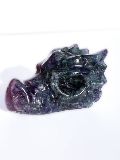 Fluorite dragon head carving