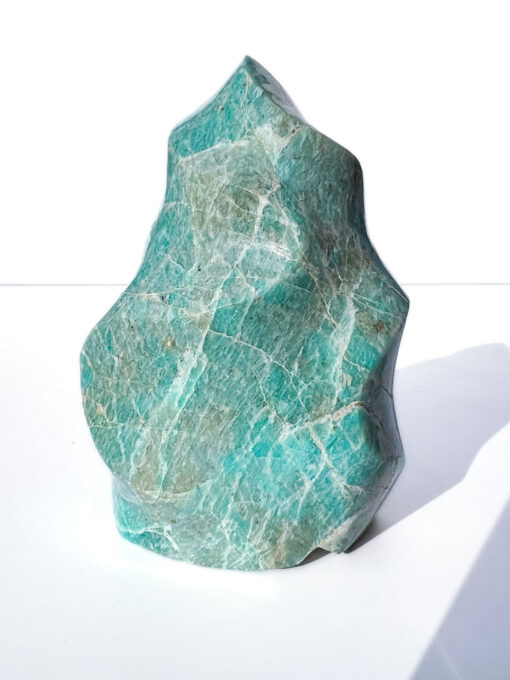 Amazonite flame carving