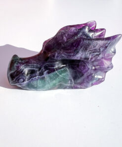 Fluorite dragon head carving