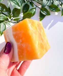 Orange Calcite cube