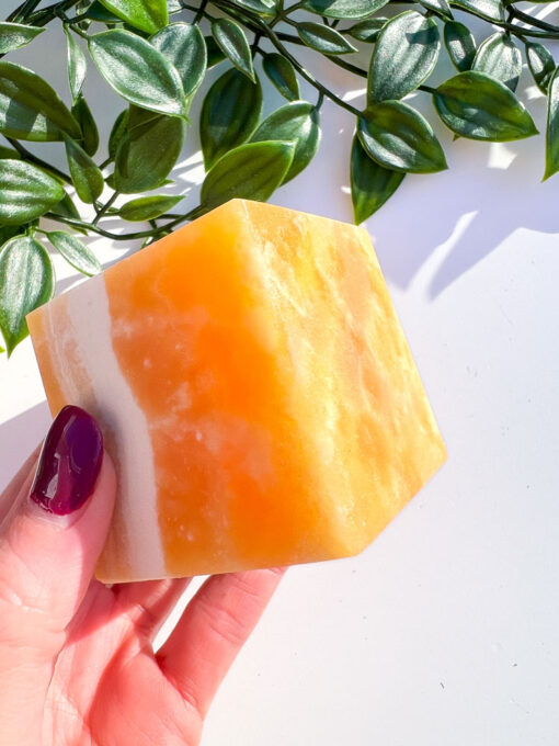 Orange Calcite cube