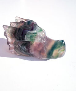 Fluorite dragon head carving