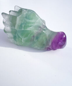 Fluorite dragon head carving