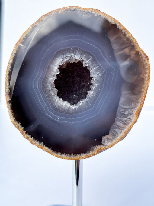 Druzy Agate geode on a stand