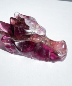 Fluorite dragon head carving