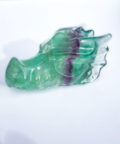 Fluorite dragon head carving