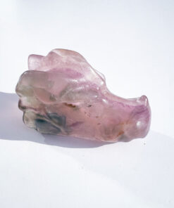 Fluorite dragon head carving