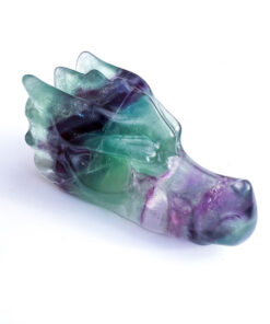 Fluorite dragon head carving