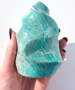 Amazonite flame carving