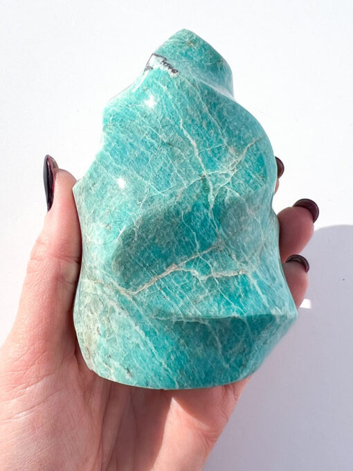 Amazonite flame carving