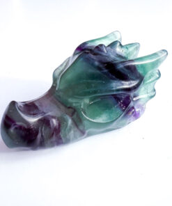 Fluorite dragon head carving