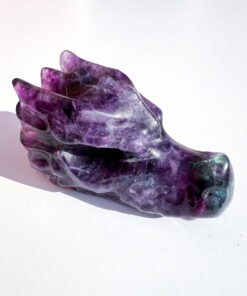 Fluorite dragon head carving