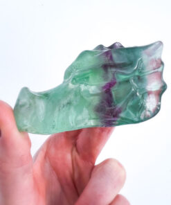 Fluorite dragon head carving