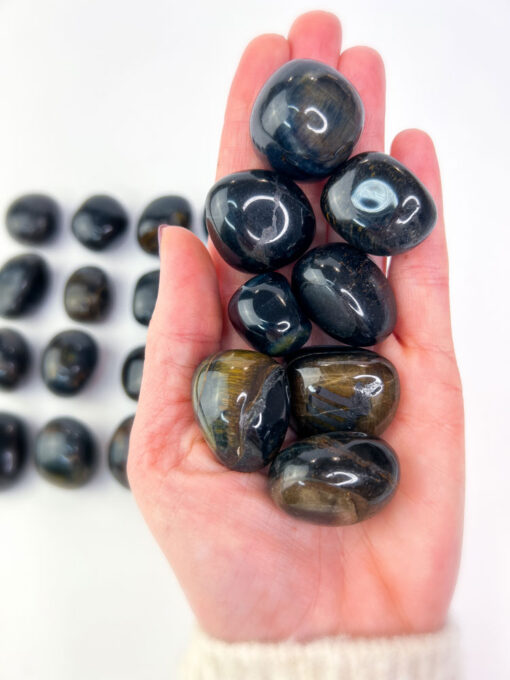 Blue Tigers Eye tumbles