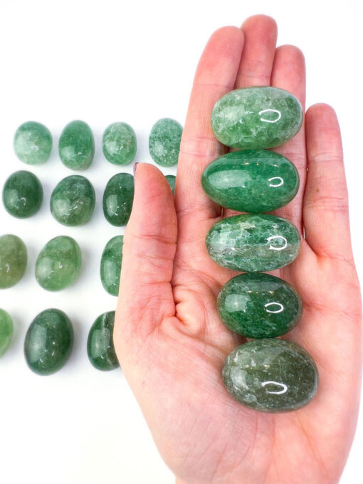 Green Strawberry Quartz tumbles