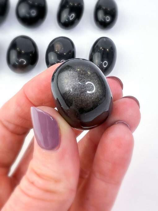 Silver Sheen Obsidian tumbles