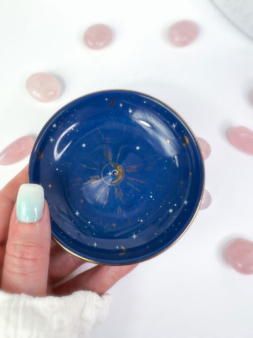 moon and stars incense stick holder