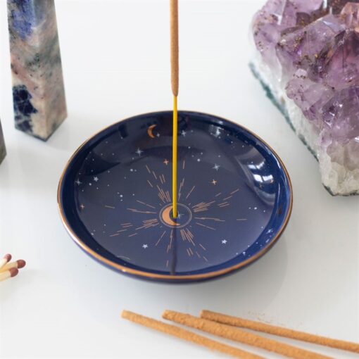 moon and stars incense stick holder