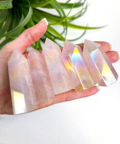 Aura Rose Quartz point