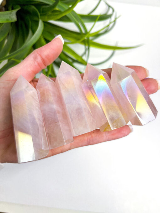 Aura Rose Quartz point