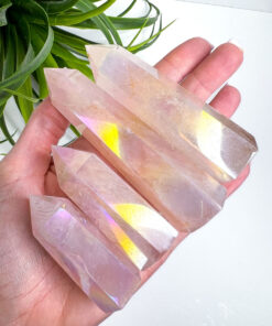 Aura Rose Quartz point