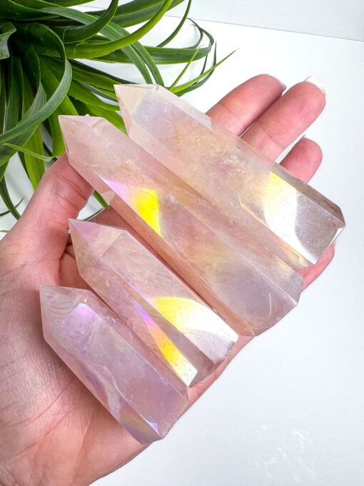 Aura Rose Quartz point