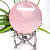 silver heart crystal sphere stand