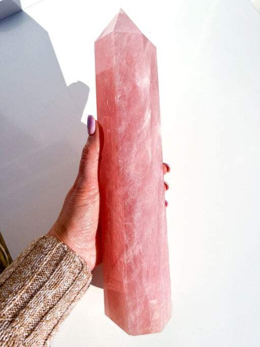 Large Rose Quartz tower