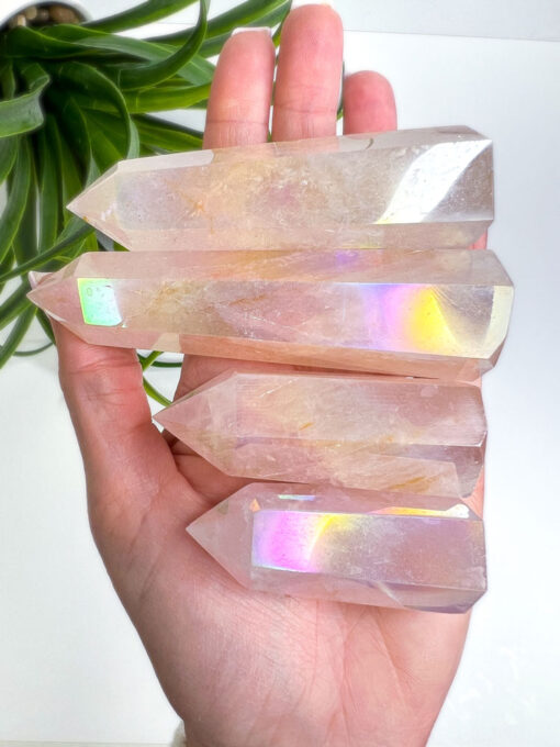 Aura Rose Quartz point