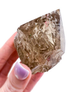 Smoky Quartz half polished point