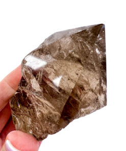 Smoky Quartz half polished point