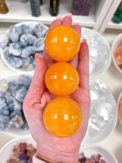 Orange Calcite sphere