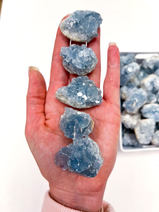 Celestite crystal cluster