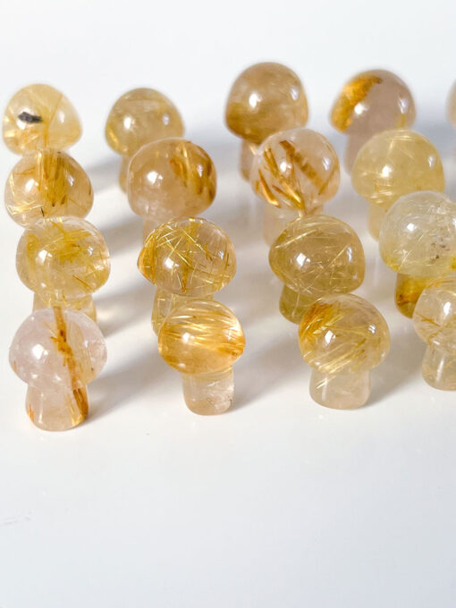 Rutilated Quartz mushroom